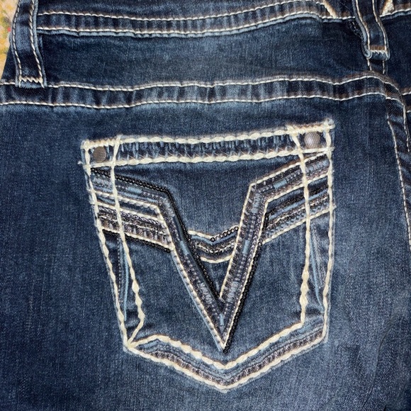 NWTs Vigoss Women's Plus Size Flare Jeans in Dark Blue - Picture 7 of 7